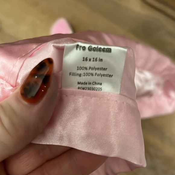 Bunny Lovey Security Blanket Minky Dot Satin Trim Pink Pro Goleem Easter - Picture 7 of 8